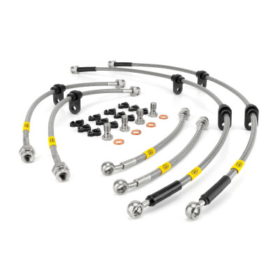 Fiat Grande Punto 1.9TD Sporting 2006- Brake Lines HEL Stainless Steel Braided