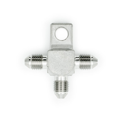 HEL Stainless Steel -3 AN Male T-Piece Adapter with 7mm Mounting Hole