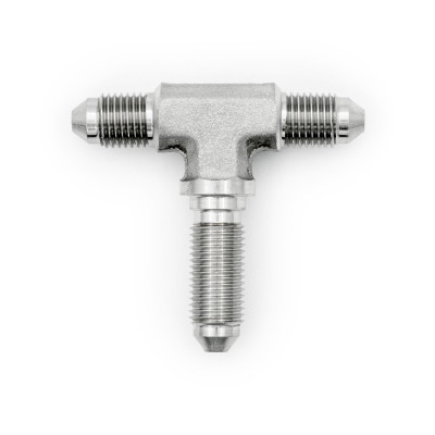 HEL Stainless Steel -3 AN Male T-Piece Adapter with Bulkhead Fitting on the Leg